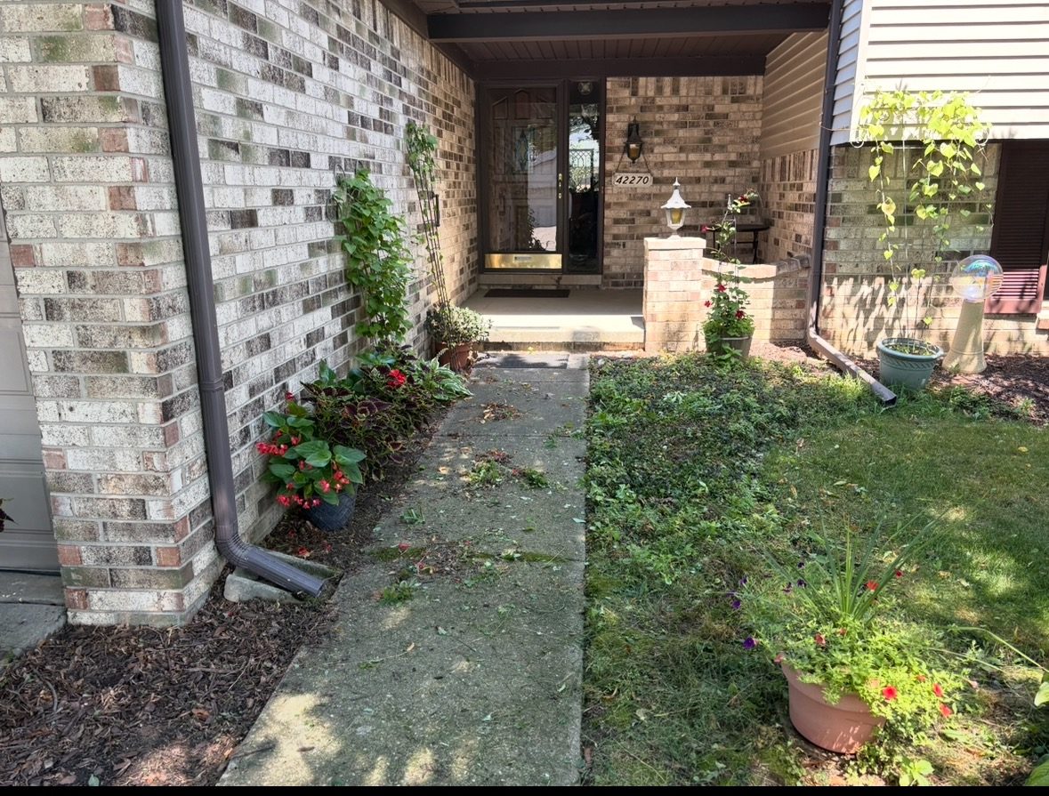 Before front walkway bed refresh
